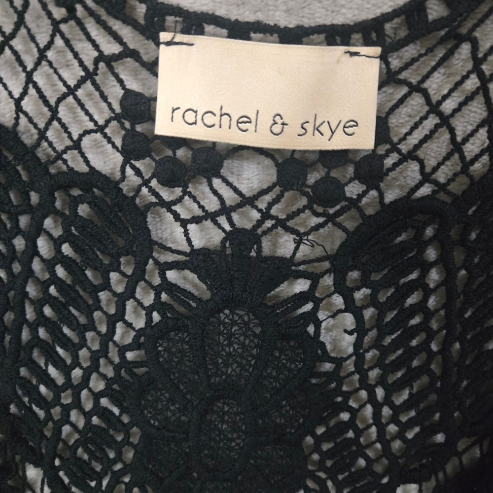Rachel & Skye Crochet Duster Small Layering Boho Festival Hippie Fairy Grunge - Picture 3 of 7
